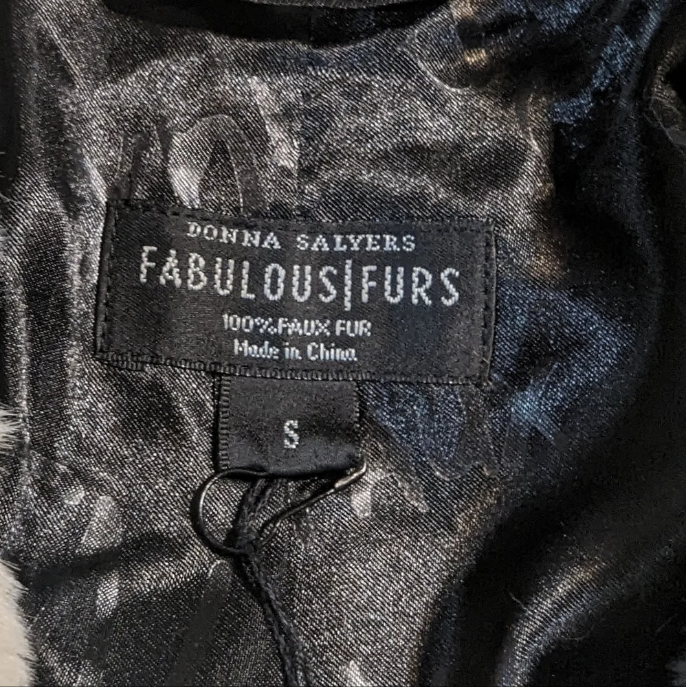 Donna Salyers Fabulous Furs Kid's Wild Cheetah Faux Fur Jacket Size Small